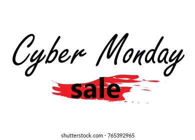 cyber monday sale logo - special day dedicated to online shopping