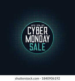 Cyber monday sale offer digital tech background