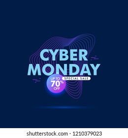 Cyber monday sale organic fluid abstract shape background. eps 10