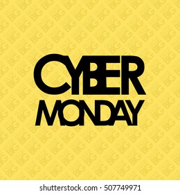 Cyber monday sale Pattern background design. vector illustration