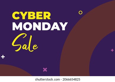 Cyber Monday sale poster. Commercial discount event banner. Cyber Monday textured. Vector business illustration. vector illustration. Cyber Monday sale banner layout design. Cyber Monday background