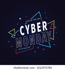 cyber Monday sale poster flyer or social media post template design