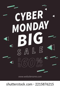 Cyber Monday Sale Poster Flyer Or Social Media Post Design