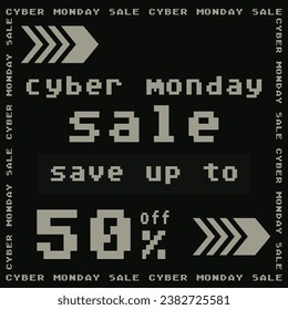 Cyber Monday sale poster flyer or social media post design