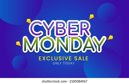 Cyber Monday Sale Promotion Background with Modern Style. Background design for marketing and sale promotion. Vector Illustration