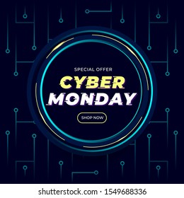 cyber Monday sale. Promotional banner