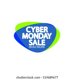 Cyber Monday Sale, speech bubble banner, element design template, app icon, vector illustration.