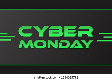 Cyber Monday Sale. Template for background, banner, card, poster with text inscription. Vector EPS10 illustration