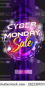 Cyber Monday Sale Templates, Vector Banner for Social media posting, etc. 