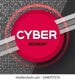 Cyber Monday Sale Total, Big Discount, Original Background Vector Illustration