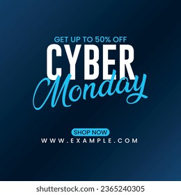 Cyber Monday Sale Typography Banner, Cyber Monday Deal Background