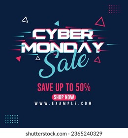 Cyber Monday Sale Typography Banner, Cyber Monday Deal Background