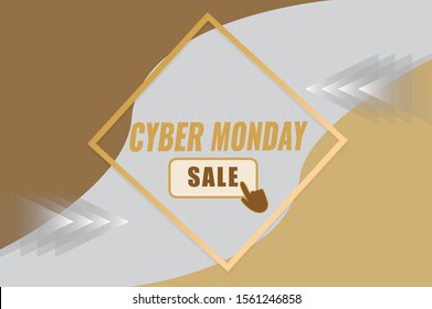 Cyber Monday sale vector background and Sale icon