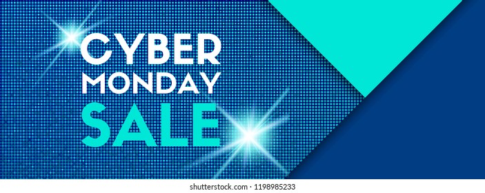 Cyber monday sale vector banner template