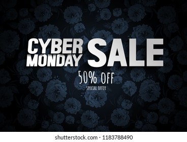 Cyber Monday Sale vector illustration.