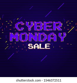 Cyber Monday sale vector illustration