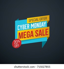 Cyber Monday Sale Vector Illustration