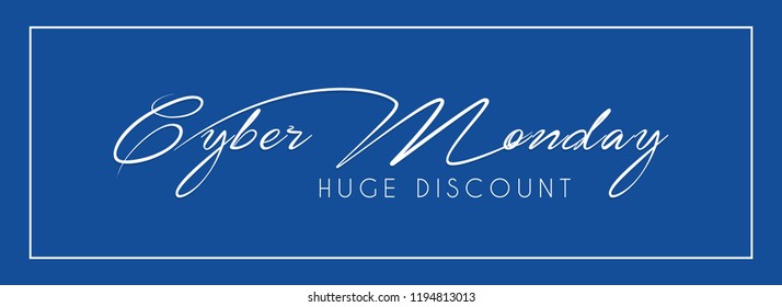 Cyber Monday sale. Website header or banner design.Social media poster design with discount offer . Cyber Monday offers.