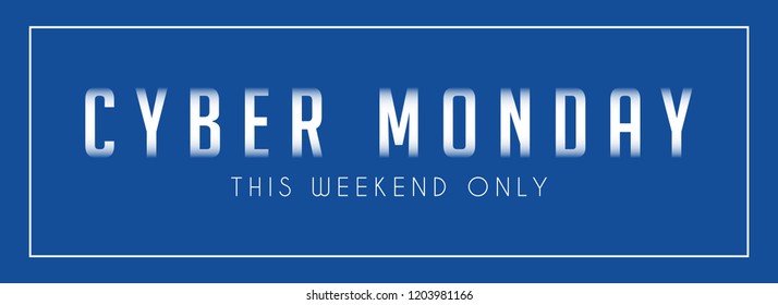 Cyber Monday sale. Website header or banner design.Social media poster, label design with discount offer . Cyber Monday offers.