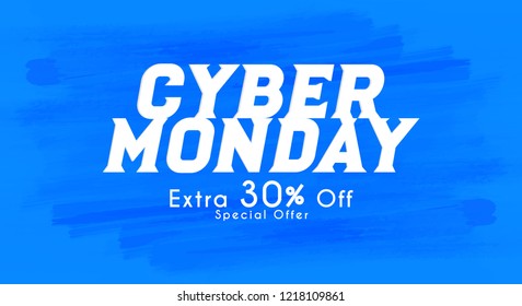 Cyber Monday sale. Website header or banner design.Social media poster, label design with discount offer . Cyber Monday offers.