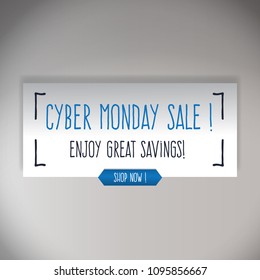 Cyber Monday Sales Label and Pin Set, With Copy Template, Vector Illustration