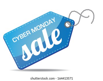 Cyber Monday sales tag. EPS 10 vector, grouped for easy editing. No open shapes or paths.