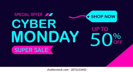 Cyber monday sales,Cyber Monday super offer discounts.Cyber Monday poster,banner.Vector illustration