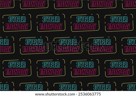 Cyber monday seamless pattern background template