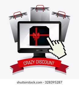 Cyber monday shopping season design, vector illustration eps 10
