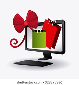 Cyber monday shopping season design, vector illustration eps 10