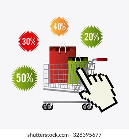 Cyber monday shopping season design, vector illustration eps 10
