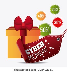 Cyber monday shopping season, vector illustration eps10.