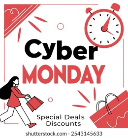Cyber Monday Social Media Post Design: Eye-catching and Engaging Templates for High-Impact Marketing