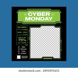 Cyber Monday Socials Media. Cyber monday sale social media stories template design collection