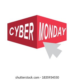 Cyber Monday, Special Offer Click Arrow Vector Illustration