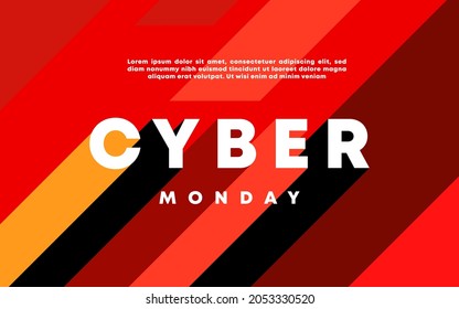 Cyber Monday special offer sale up to 50% off. Sale banner Vector editable template design