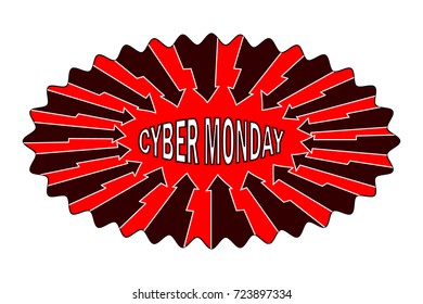 Cyber Monday - sticker, Abstract vector - Cyber Monday - label