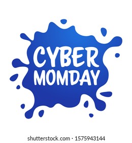 cyber monday sticker big sale advertisement special offer concept holiday online shopping discount badge vector illustration
