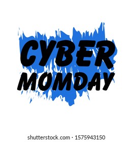 cyber monday sticker big sale advertisement special offer concept holiday online shopping discount badge vector illustration