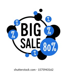 cyber monday sticker big sale advertisement special offer concept holiday online shopping discount badge vector illustration