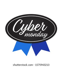 cyber monday sticker big sale advertisement special offer concept holiday online shopping discount badge vector illustration