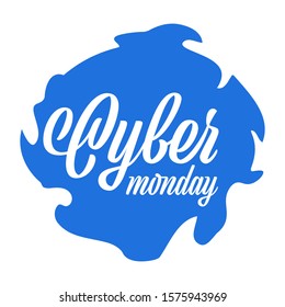 cyber monday sticker big sale advertisement special offer concept holiday online shopping discount badge vector illustration