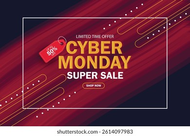 Cyber Monday super sale banner design