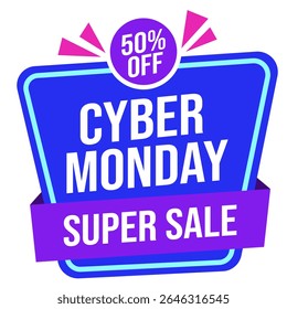 Cyber Monday super sale banners for ecommerce and online deals