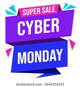 Cyber Monday super sale banners for ecommerce and online deals
