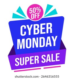 Cyber Monday super sale banners for ecommerce and online deals