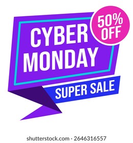 Cyber Monday super sale banners for ecommerce and online deals