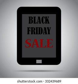 Cyber Monday tablet design element.