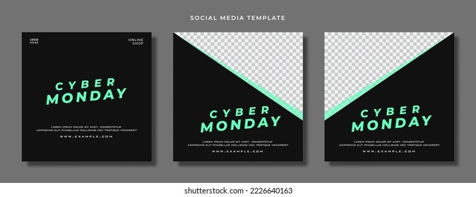 Cyber Monday Template, Social media post, price offer template, Shop template