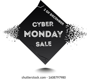 Cyber monday template. Vector for Print